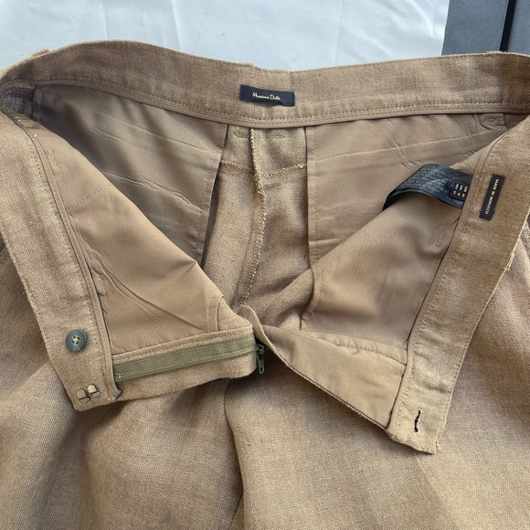 Massimo Dutti linen women’s pants khaki  excellent condition size 10 - Picture 6 of 11